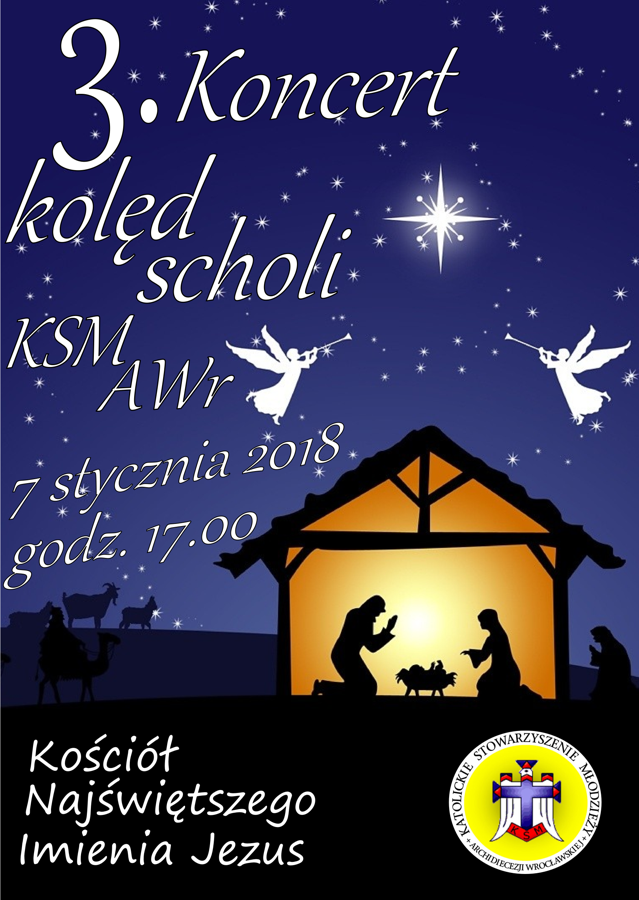 3.&nbsp;Koncert kolęd scholi KSM AWr