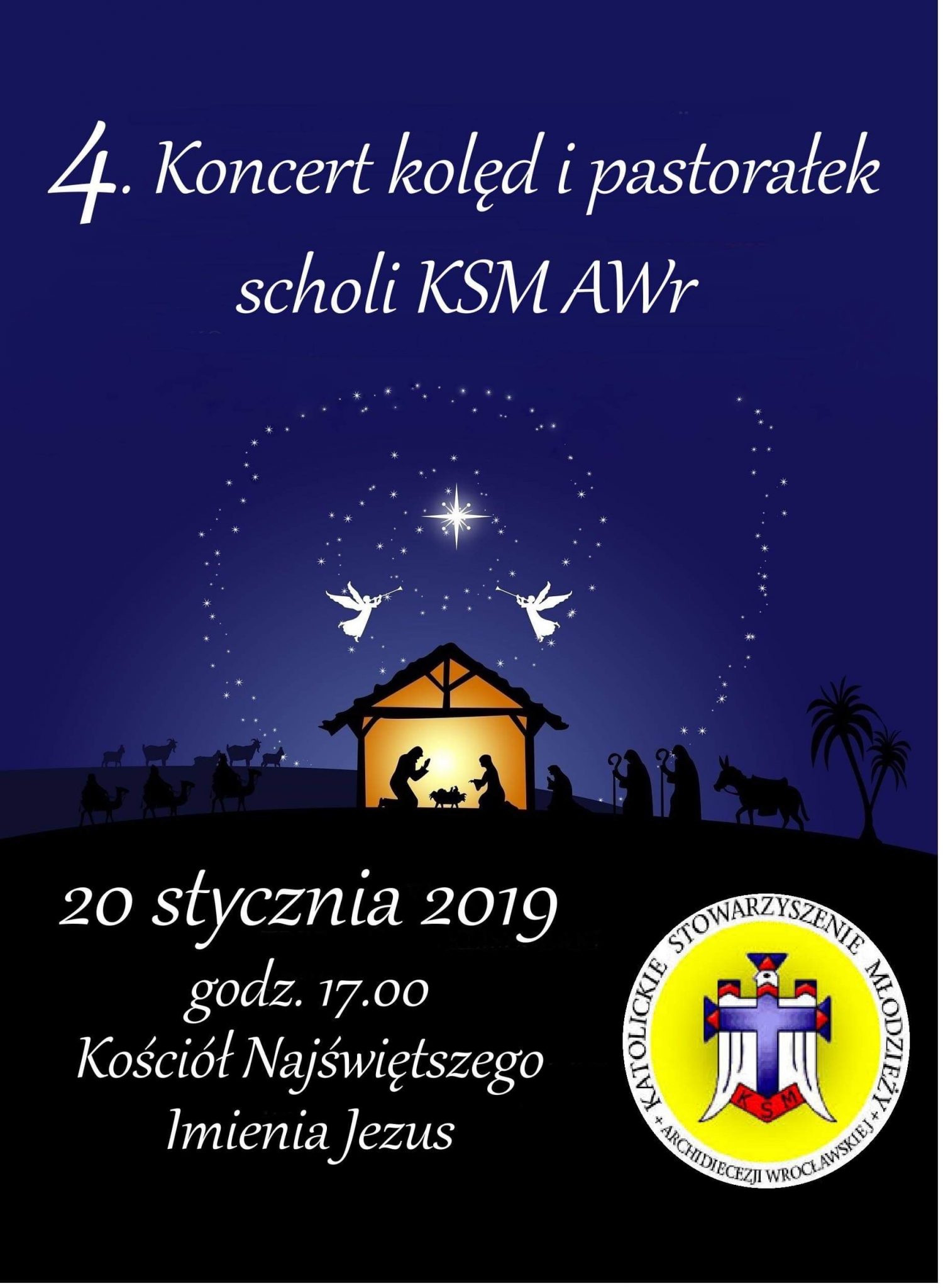 4 Koncert kolęd i pastorałek scholi KSM AWr