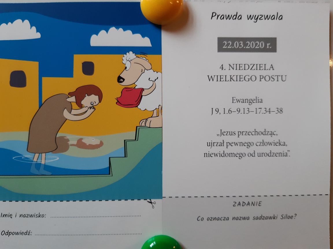 Zadania dla dzieci – 2020-03-22 – Prawda wyzwala