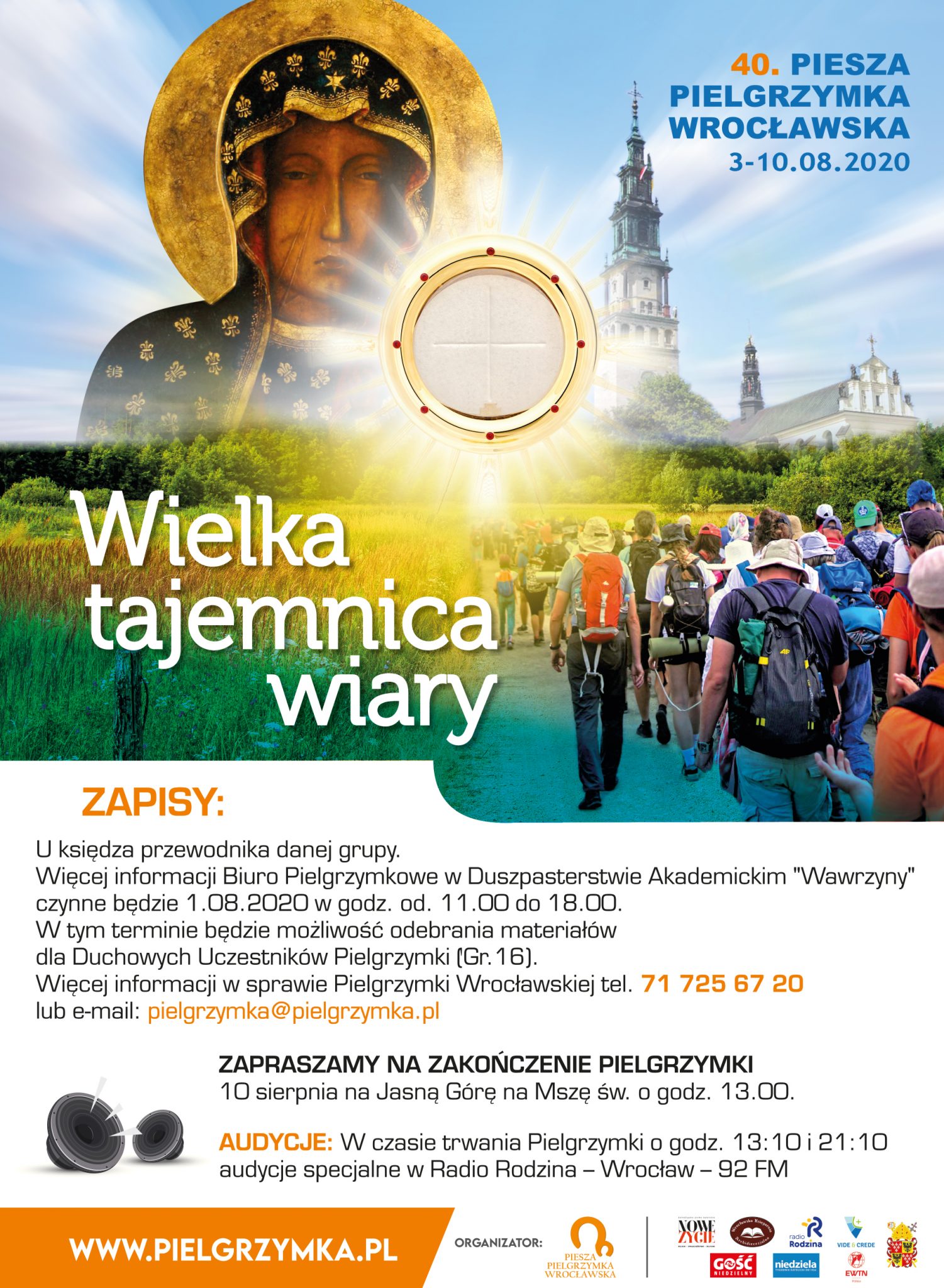 40. Piesza Pielgrzymka Wrocławska 3-10.08.2020