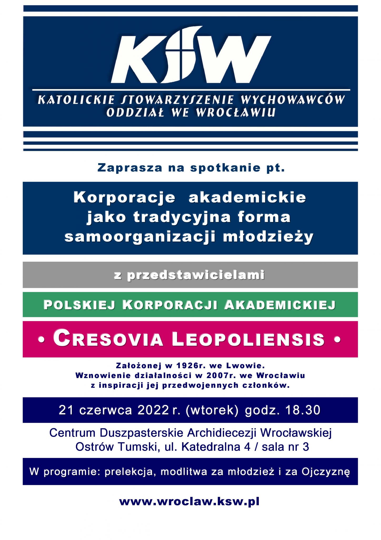 Spotkanie „Korporacje akademickie jako tradycyjna forma samoorganizacji młodzieży”