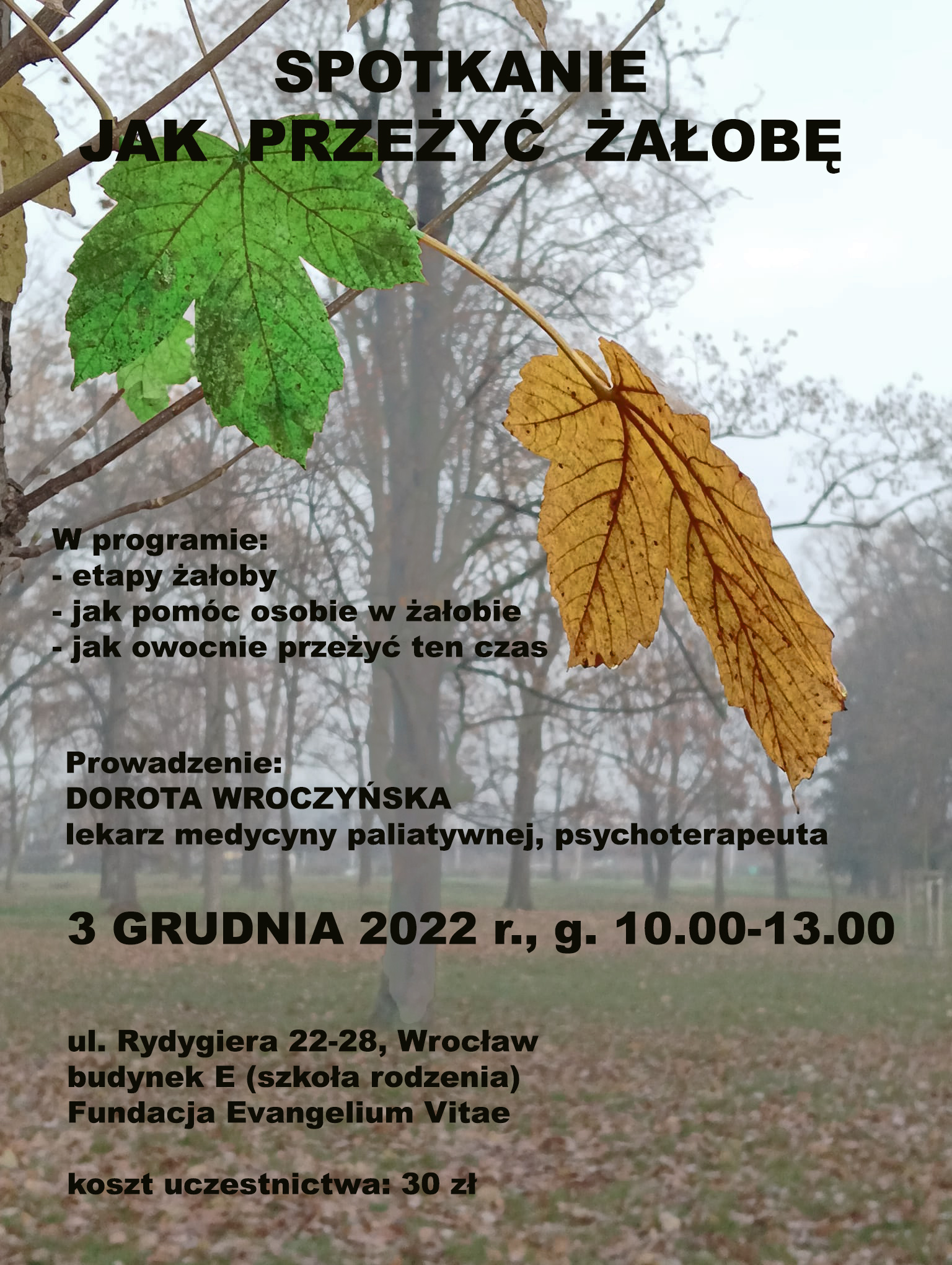Spotkanie „Jak przeżyć żałobę”
