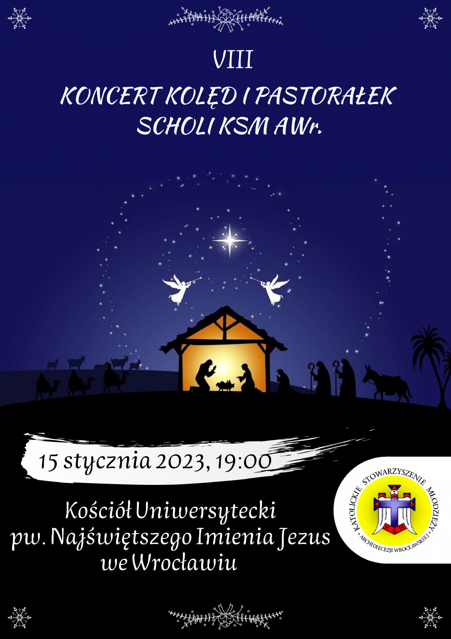 VIII koncert kolęd i pastorałek scholi KSM AWr.