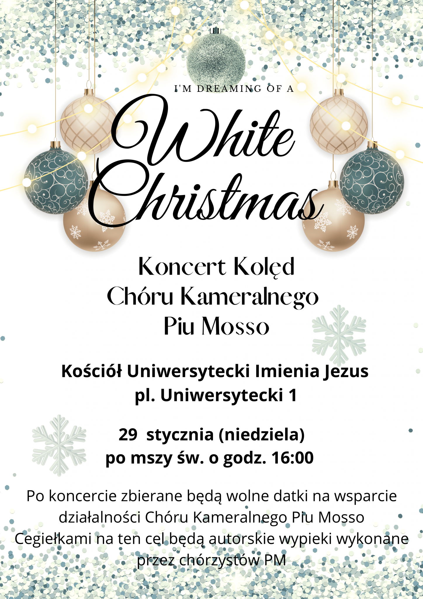 „I’m dreaming of a White Christmas” – koncert Kolęd Chóru Kameralnego Piu Mosso
