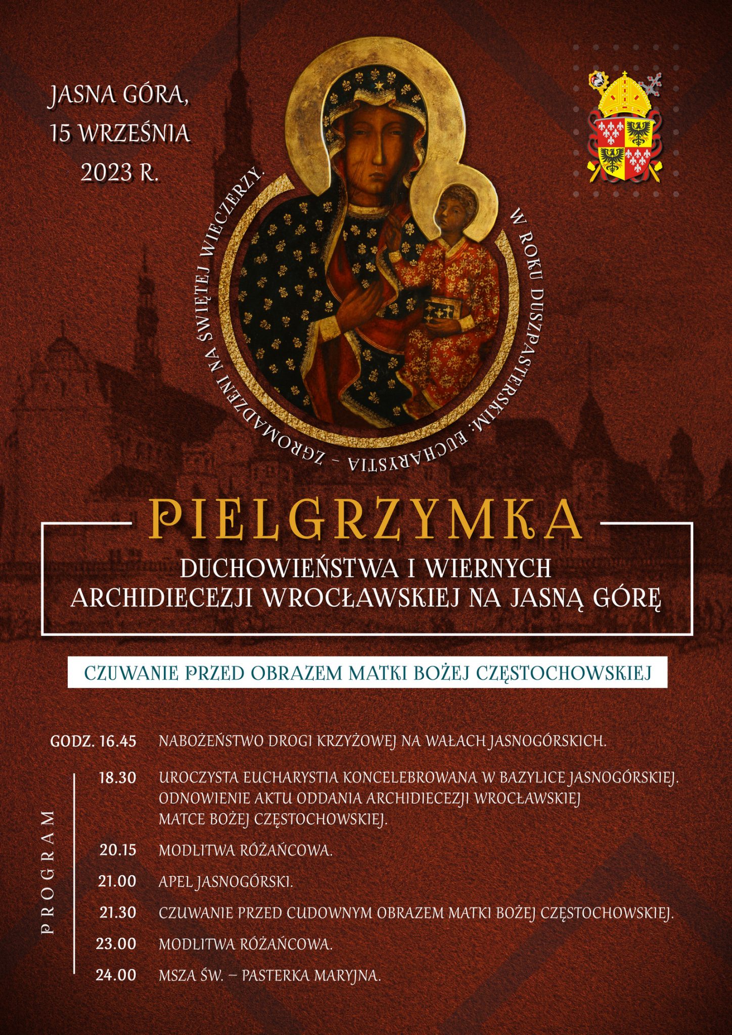 Pielgrzymka duchowieństwa i wiernych archidiecezji wrocławskiej na Jasną Górę