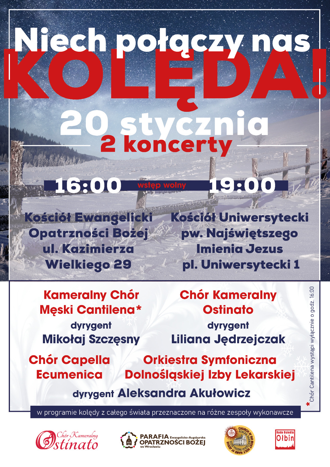 „Niech połączy nas kolęda!” – 2 koncerty kolęd