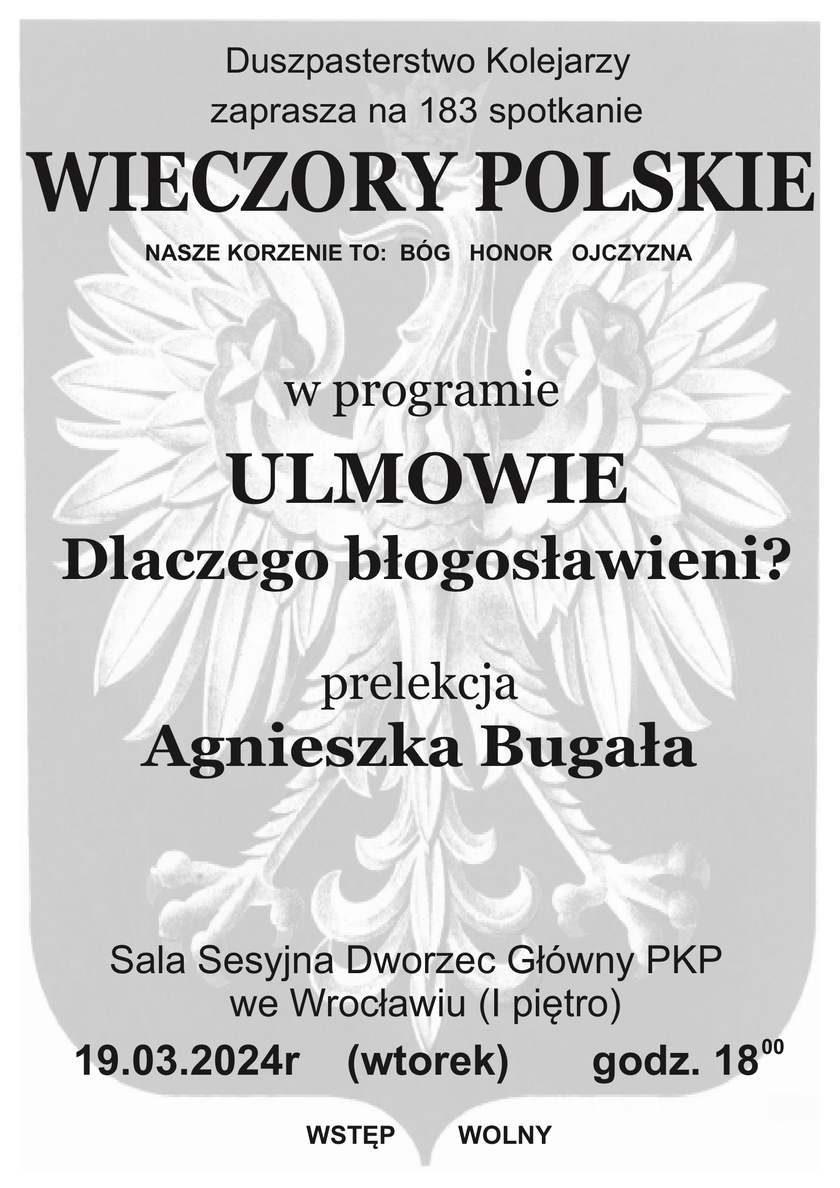 Prelekcja „Ulmowie – Dlaczego błogosławieni?”Prelekcja