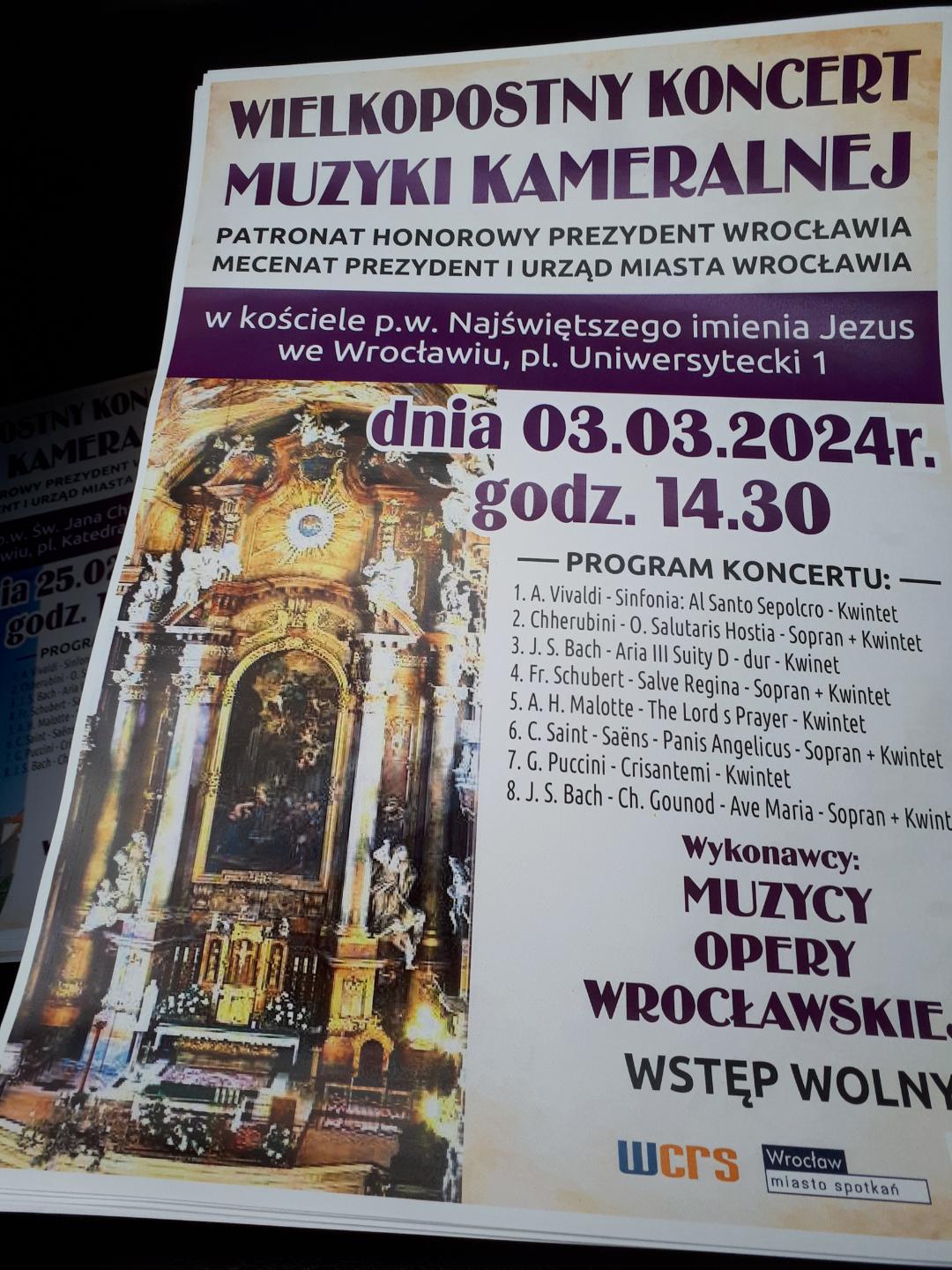 Wielkopostny koncert muzyki kameralnej