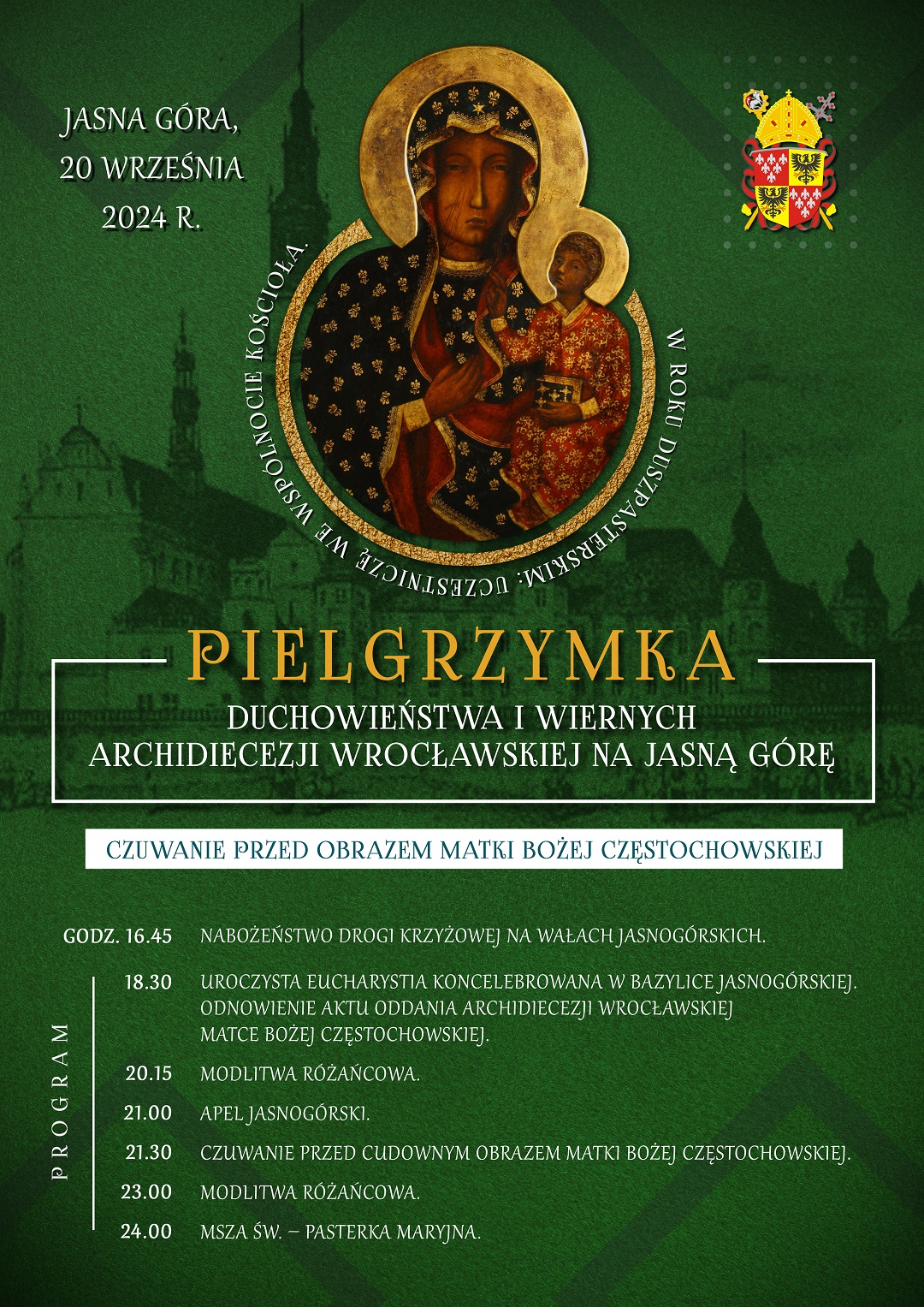 Pielgrzymka duchowieństwa i wiernych Archidiecezji wrocławskiej na Jasną Górę
