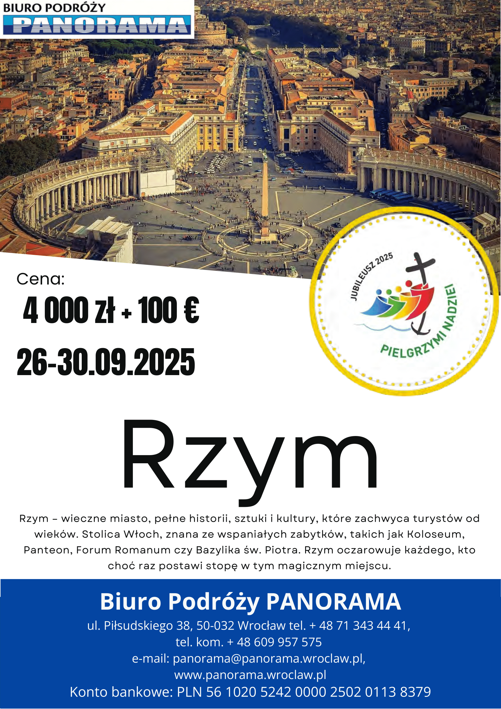 Pielgrzymka samolotowa duchowieństwa i wiernych archidiecezji wrocławskiej do Rzymu