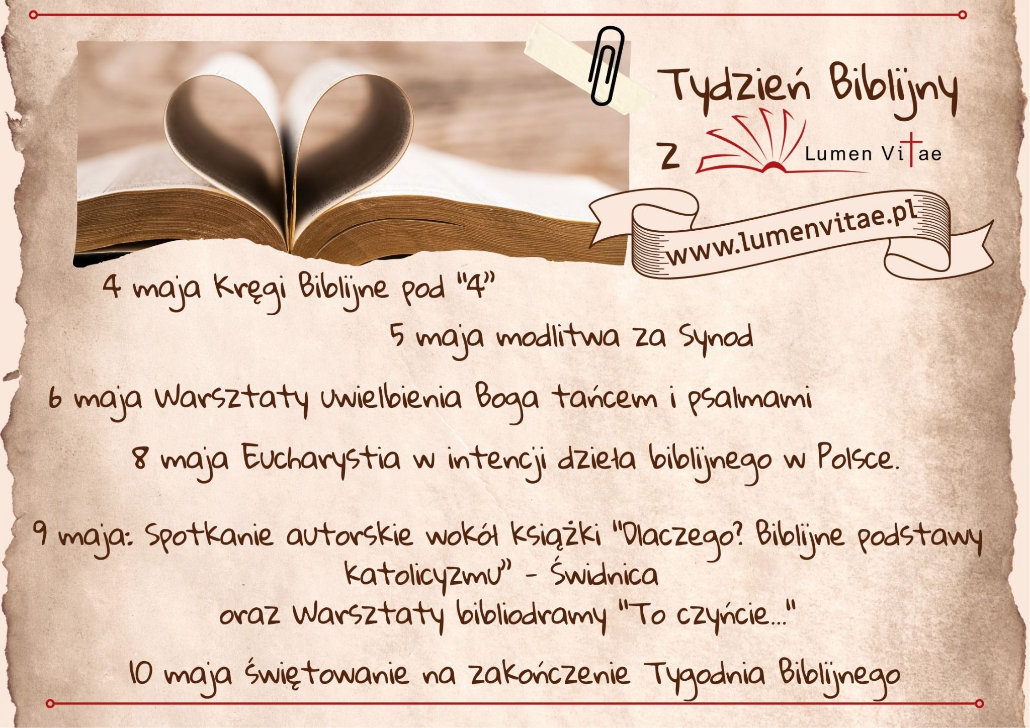 Tydzień Biblijny z Lumen Vitae