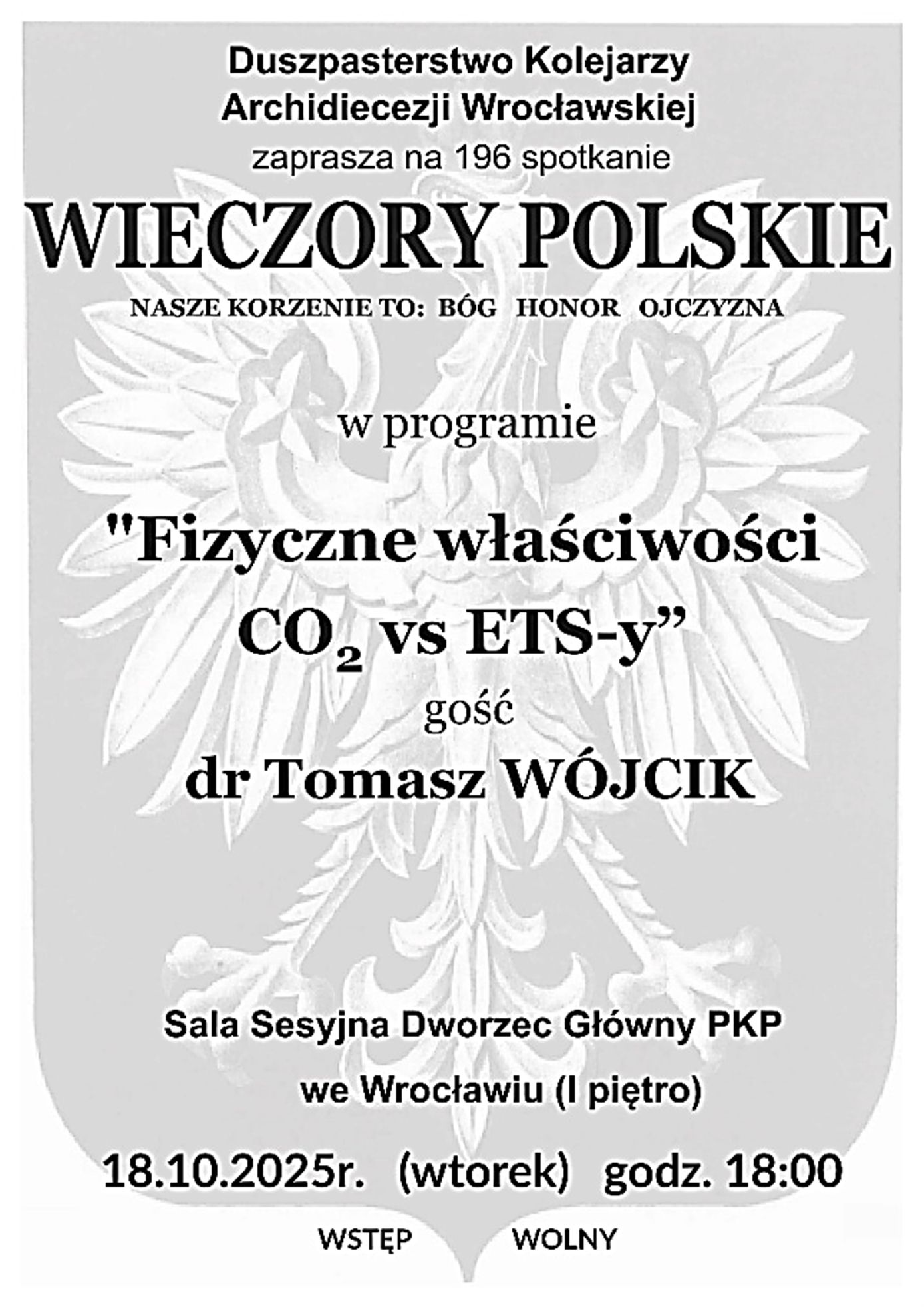 Wieczory Polskie: „Fizyczne właściwości CO2 vs ETS-y”