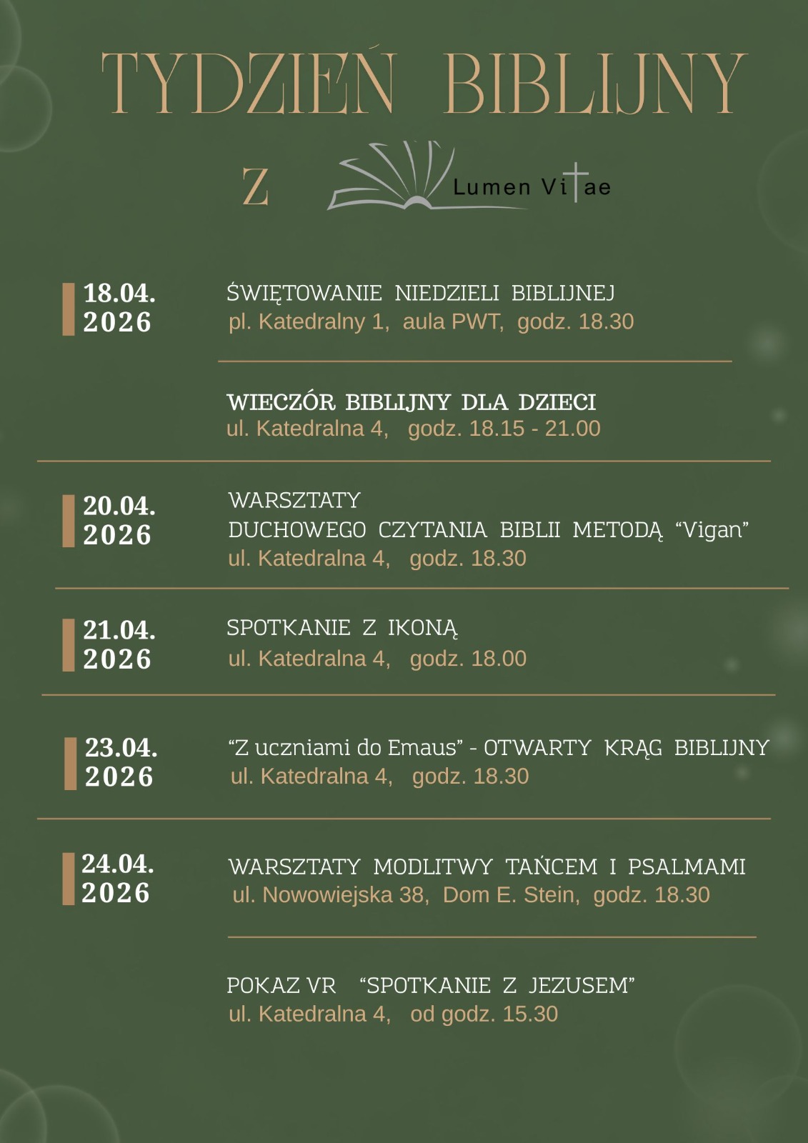 Tydzień Biblijny z Lumen Vitae