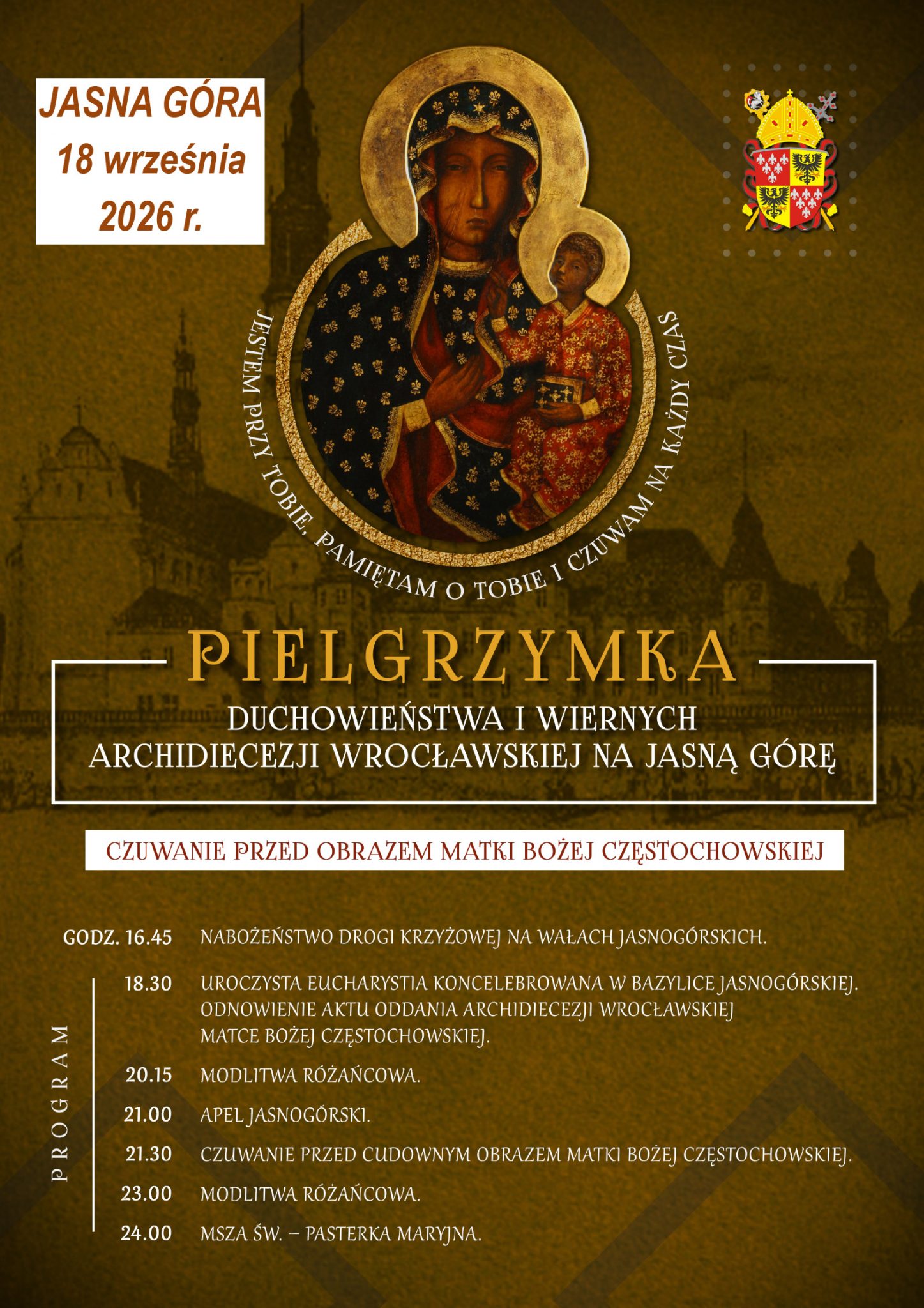 Pielgrzymka duchowieństwa i wiernych archidiecezji wrocławskiej na Jasną Górę