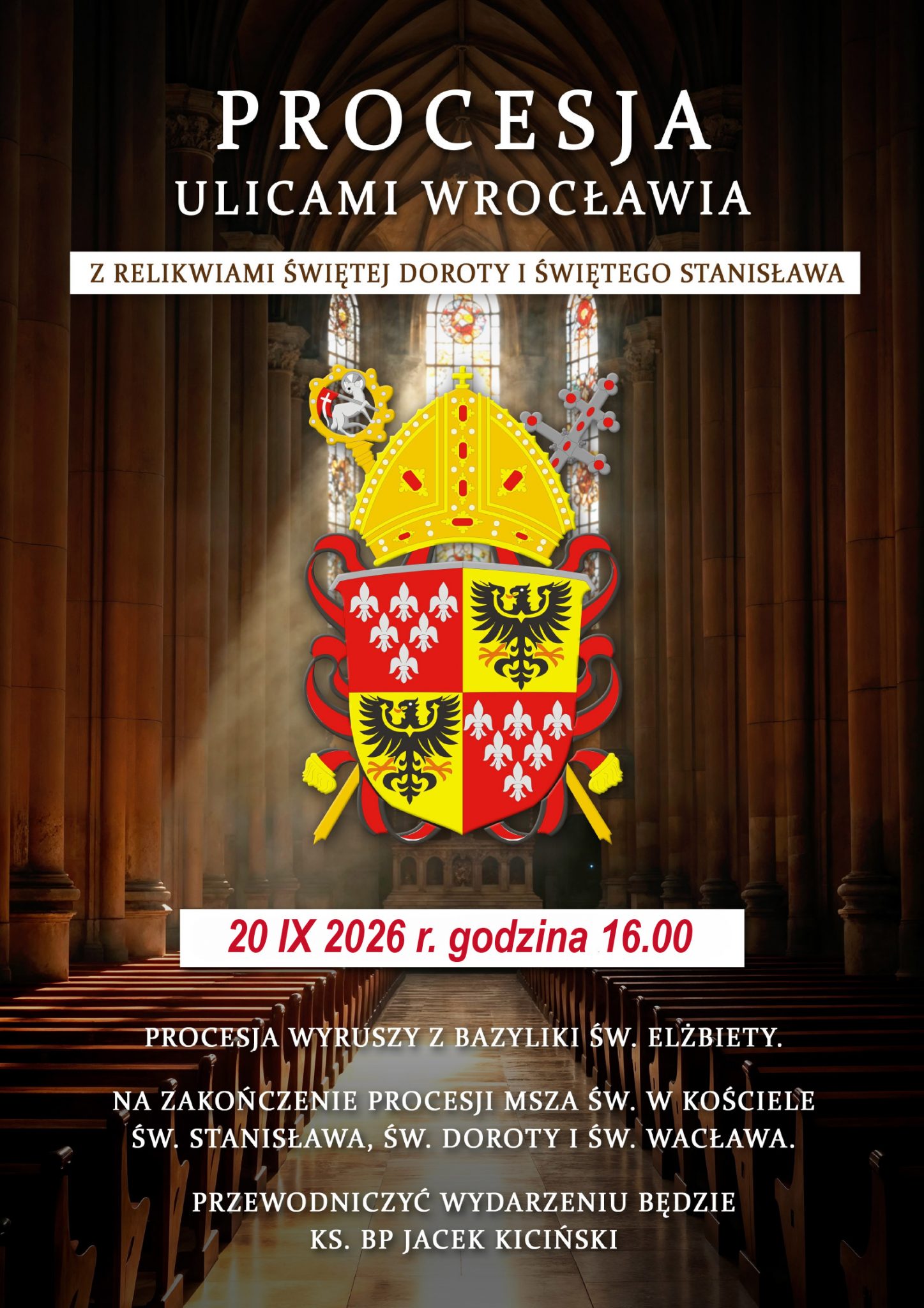 Procesja ulicami Wrocławia z relikwiami świętej Doroty i świętego Stanisława