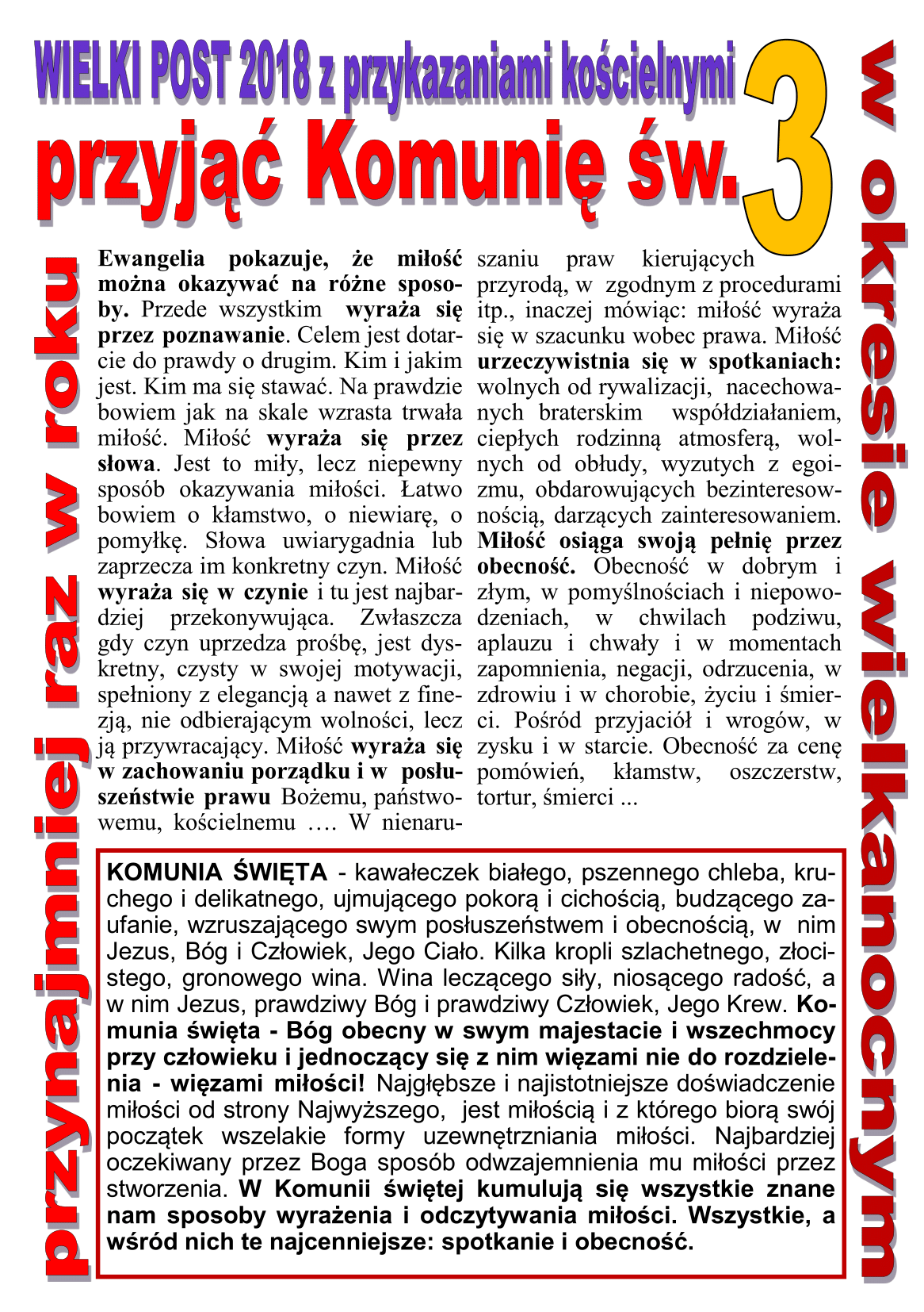 Wielki Post 2018 z przykazaniami kościelnymi 3